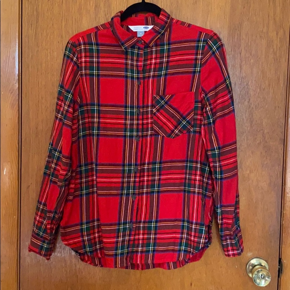 Old Navy Classic Plaid Flannel Shirt - Medium